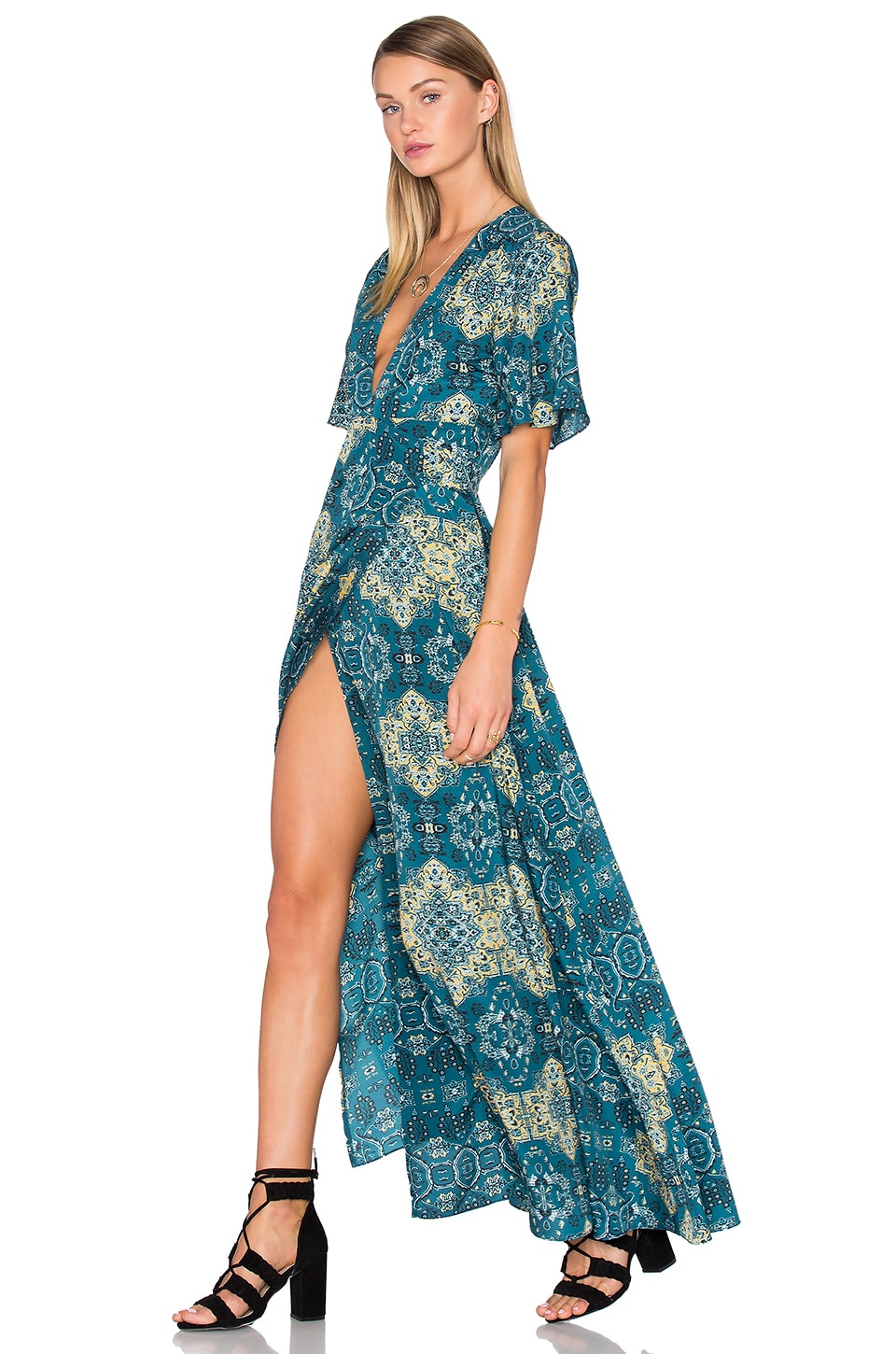 House of Harlow 1960 x REVOLVE Blaire Wrap Maxi in Moroccan Tile Print ...