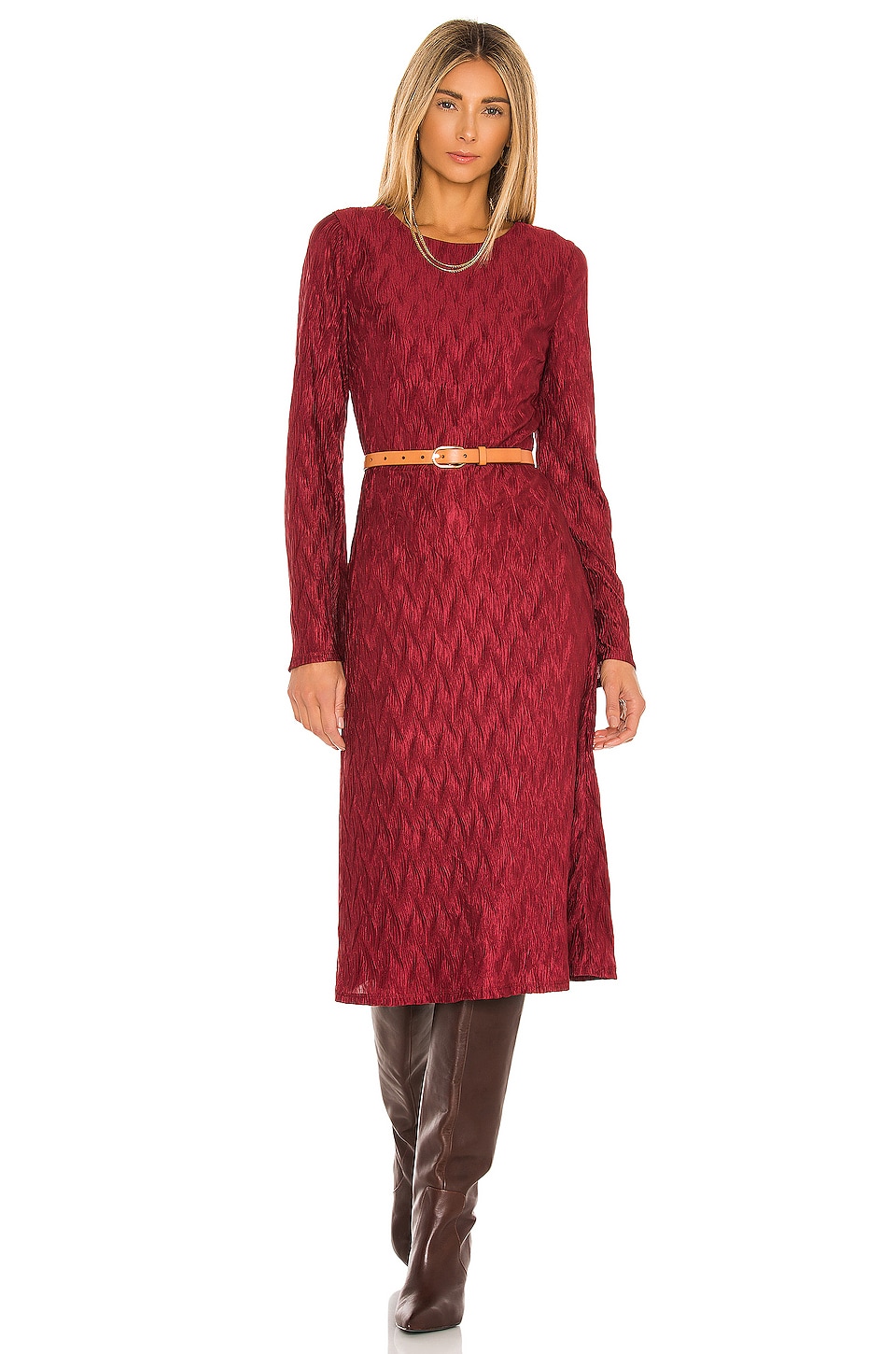 House of Harlow 1960 x REVOLVE Nona Long Sleeve Dress in Dark Red