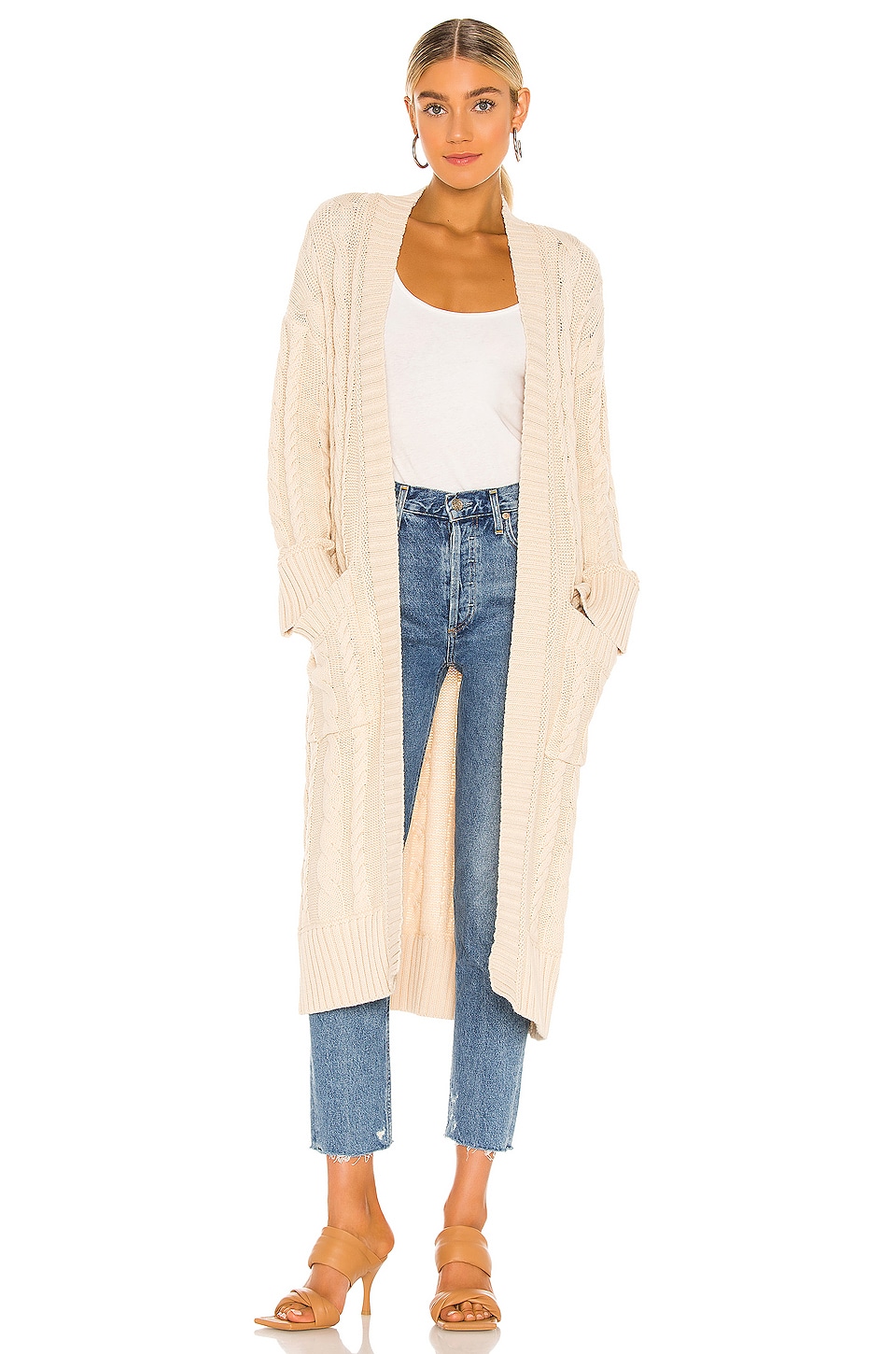 House of Harlow 1960 x REVOLVE Virgo Cable Knit Cardigan in Ivory | REVOLVE