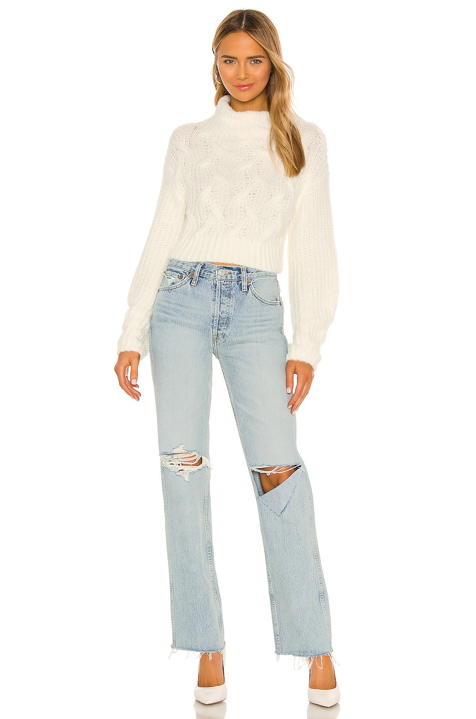 House of Harlow 1960 x REVOLVE Dreamer Pullover in Ivory | REVOLVE