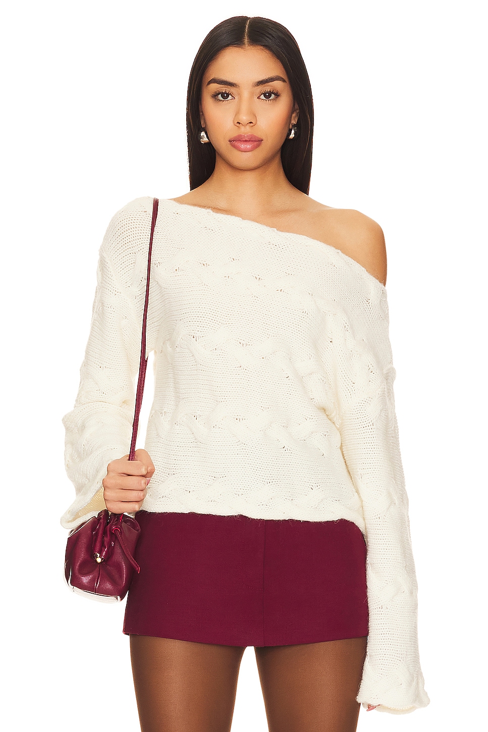 House of harlow discount one shoulder sweater