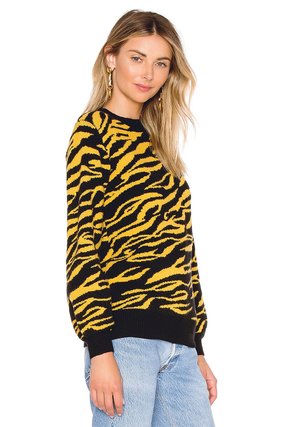 House of Harlow 1960 x REVOLVE Tiger Sweater in Yellow Tiger
