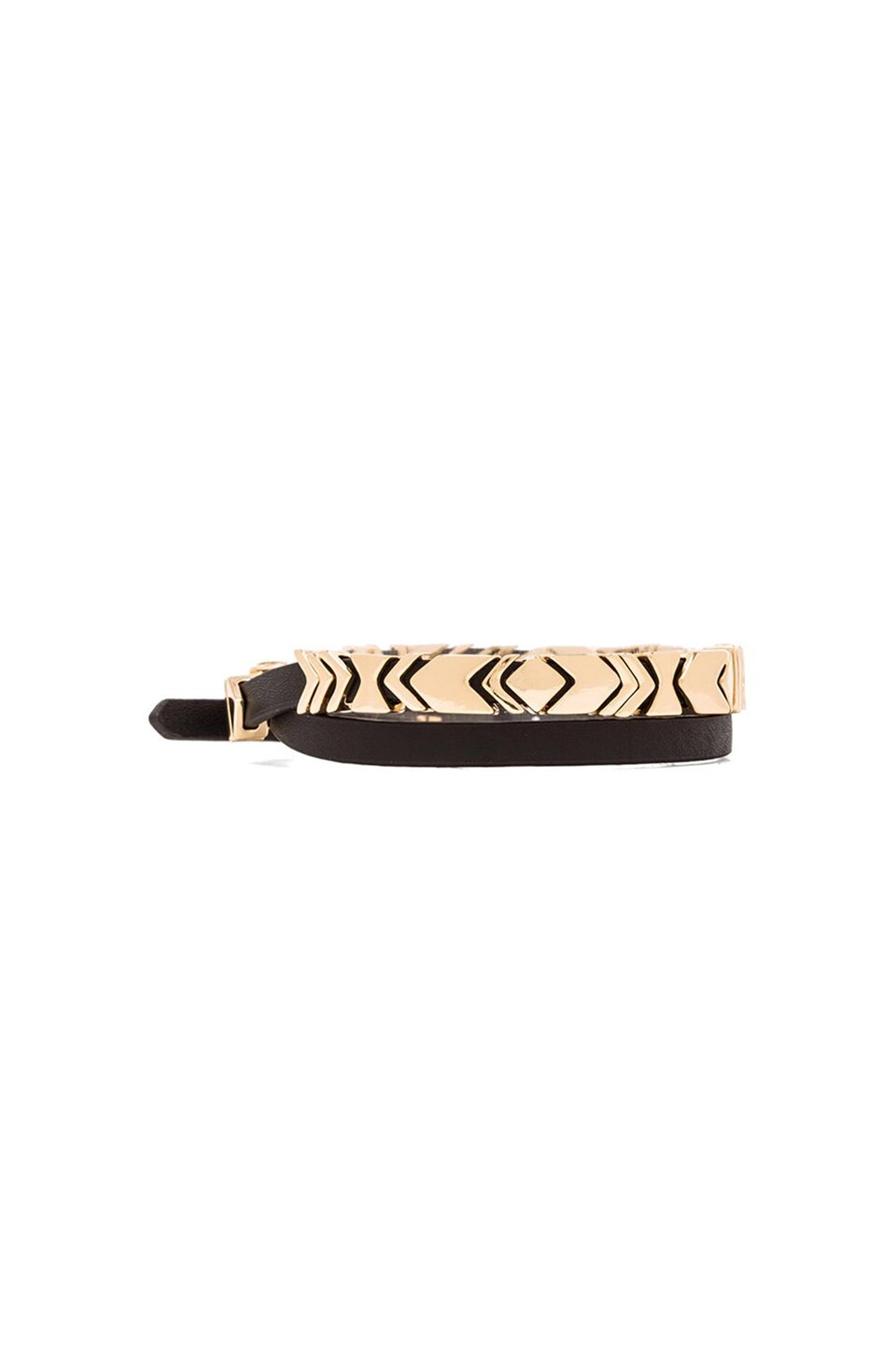 House of Harlow 1960 House of Harlow Aztec Wrap Bracelet in Gold/Black