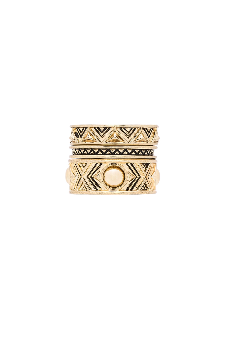 House of Harlow 1960 House of Harlow Dorelia Stacked Ring Set in Gold