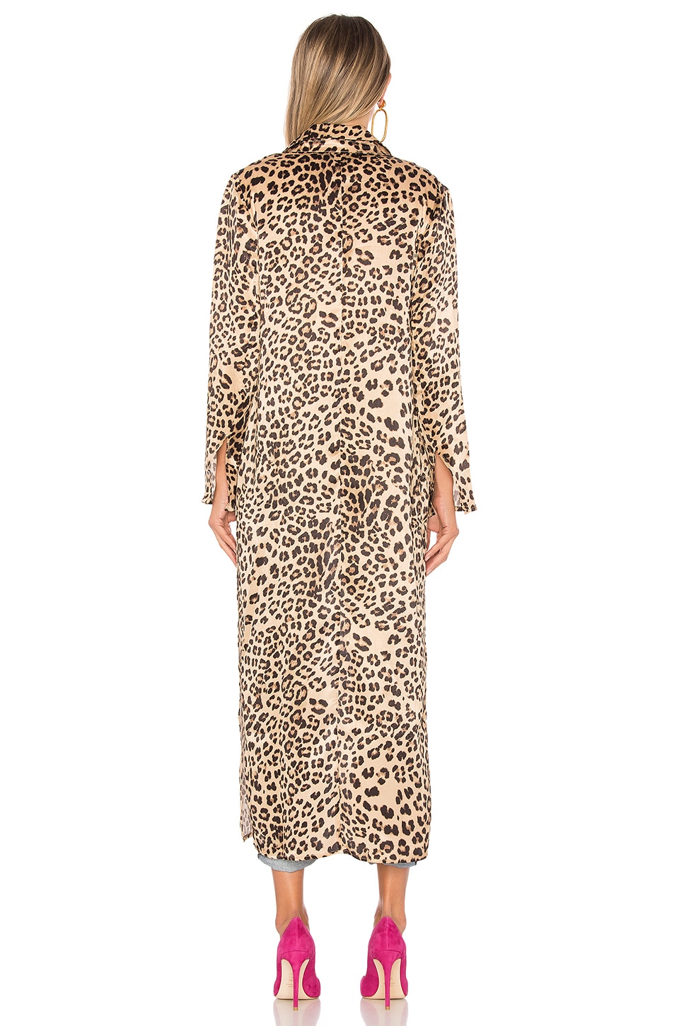 House of Harlow 1960 x REVOLVE Leopard Silky Robe Duster Kimono Long - buy XXS