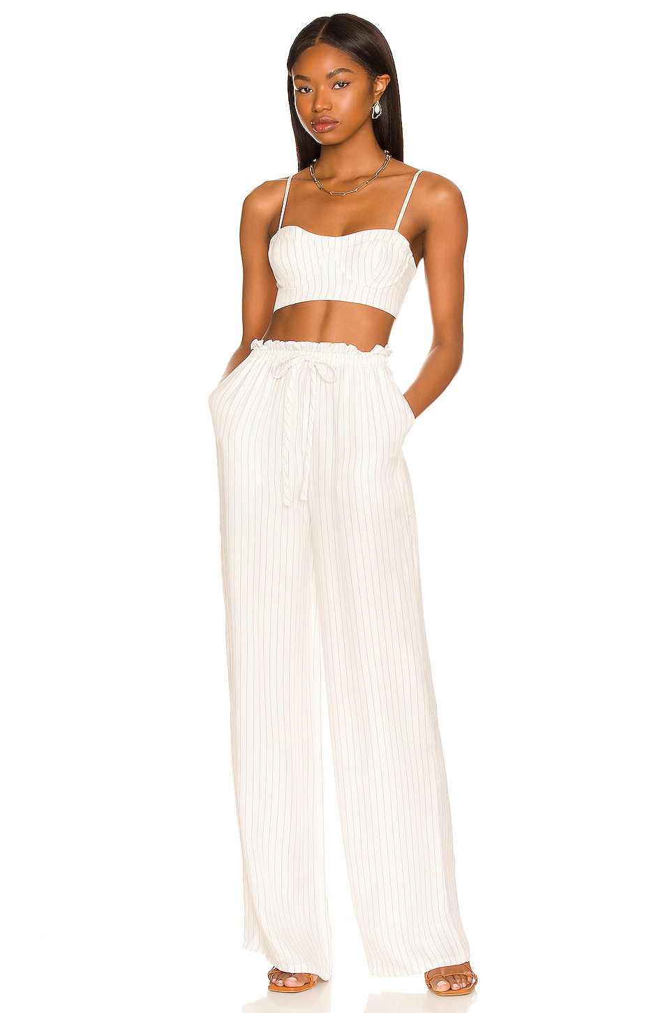House of Harlow 1960 x REVOLVE Leila Pant in Ivory Stripe