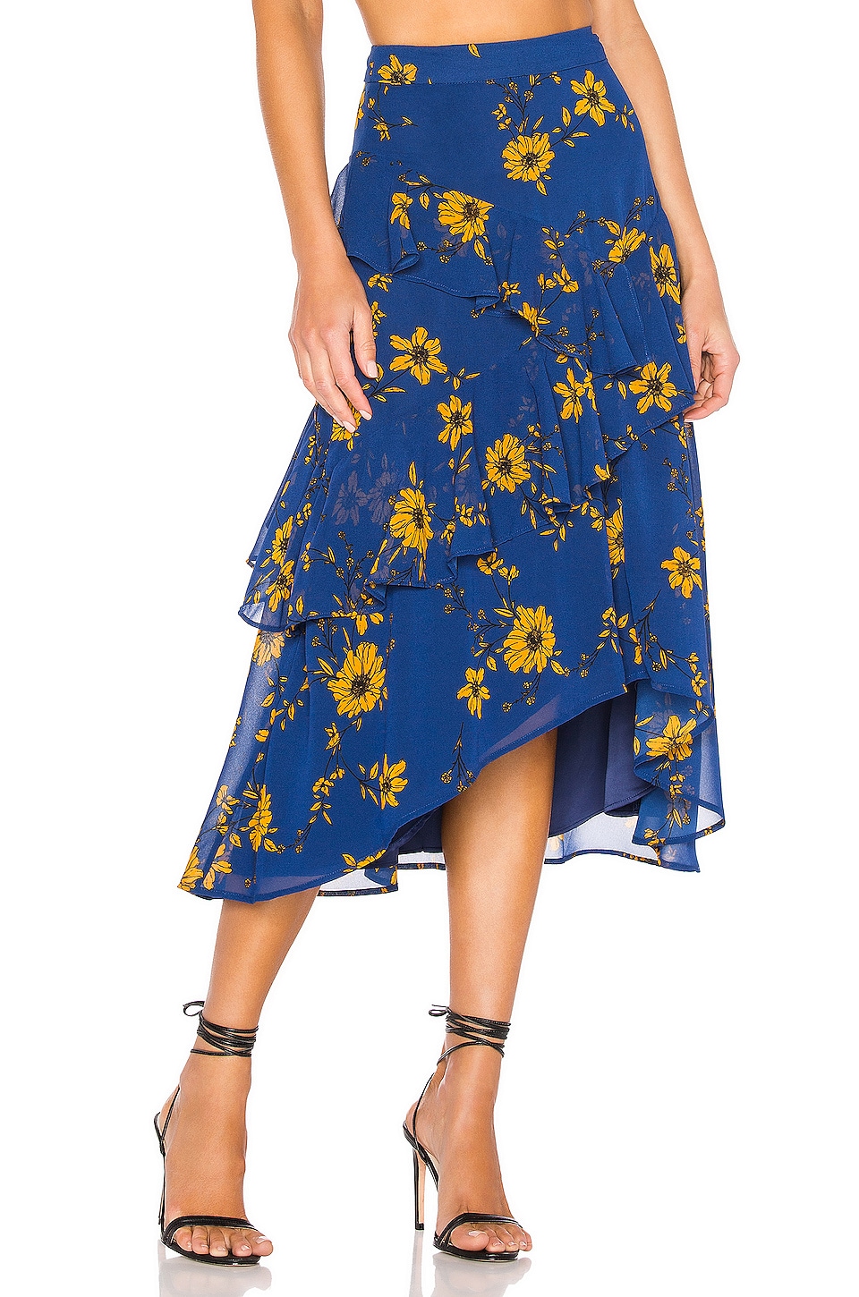 House of Harlow 1960 X REVOLVE Jacinda Midi Skirt in Blue Daisy Floral ...