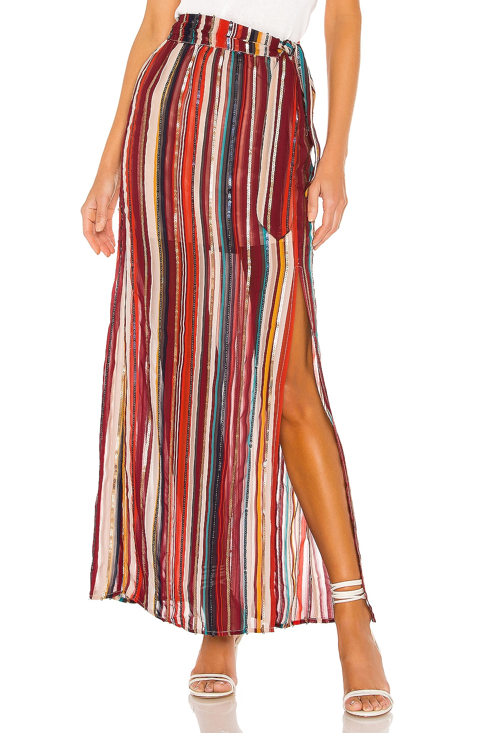 revolve maxi skirt