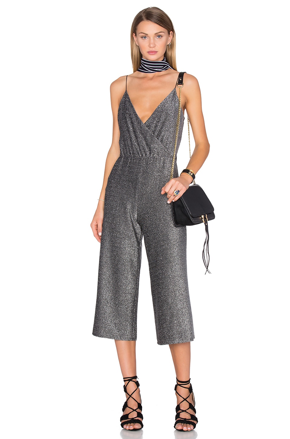 revolve silver jumpsuit