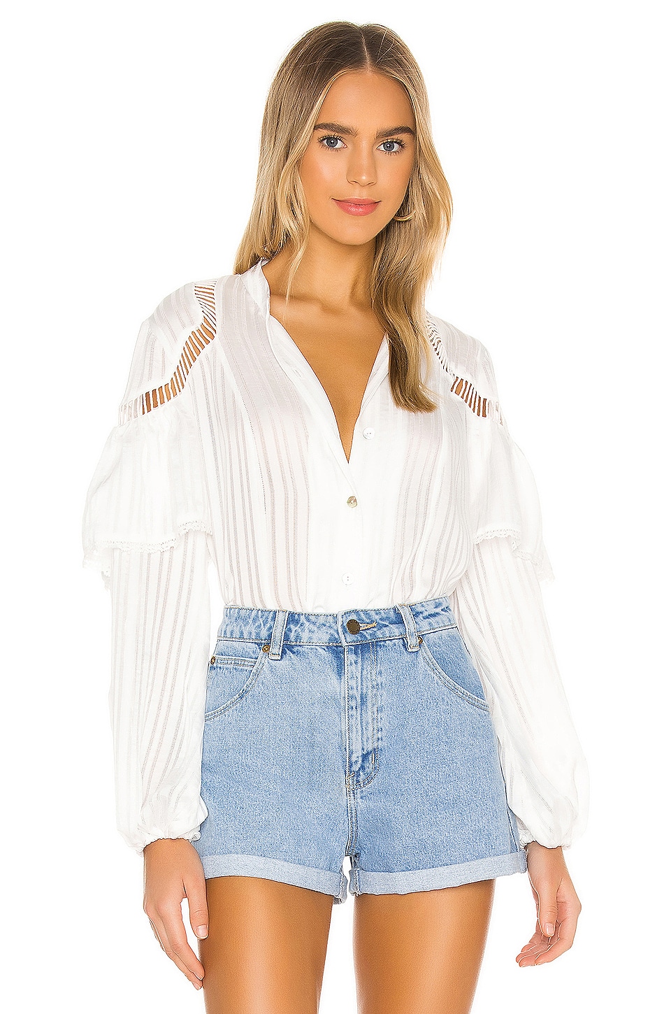 House of Harlow 1960 Hartlyn Blouse in White | REVOLVE