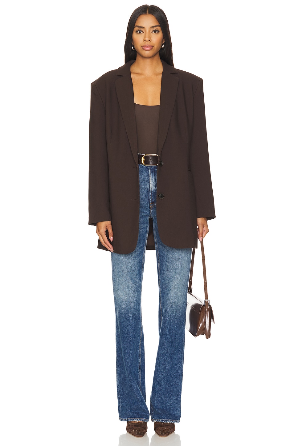 House of Harlow 1960 x REVOLVE Whittney Bodysuit in Espresso  display picture 3