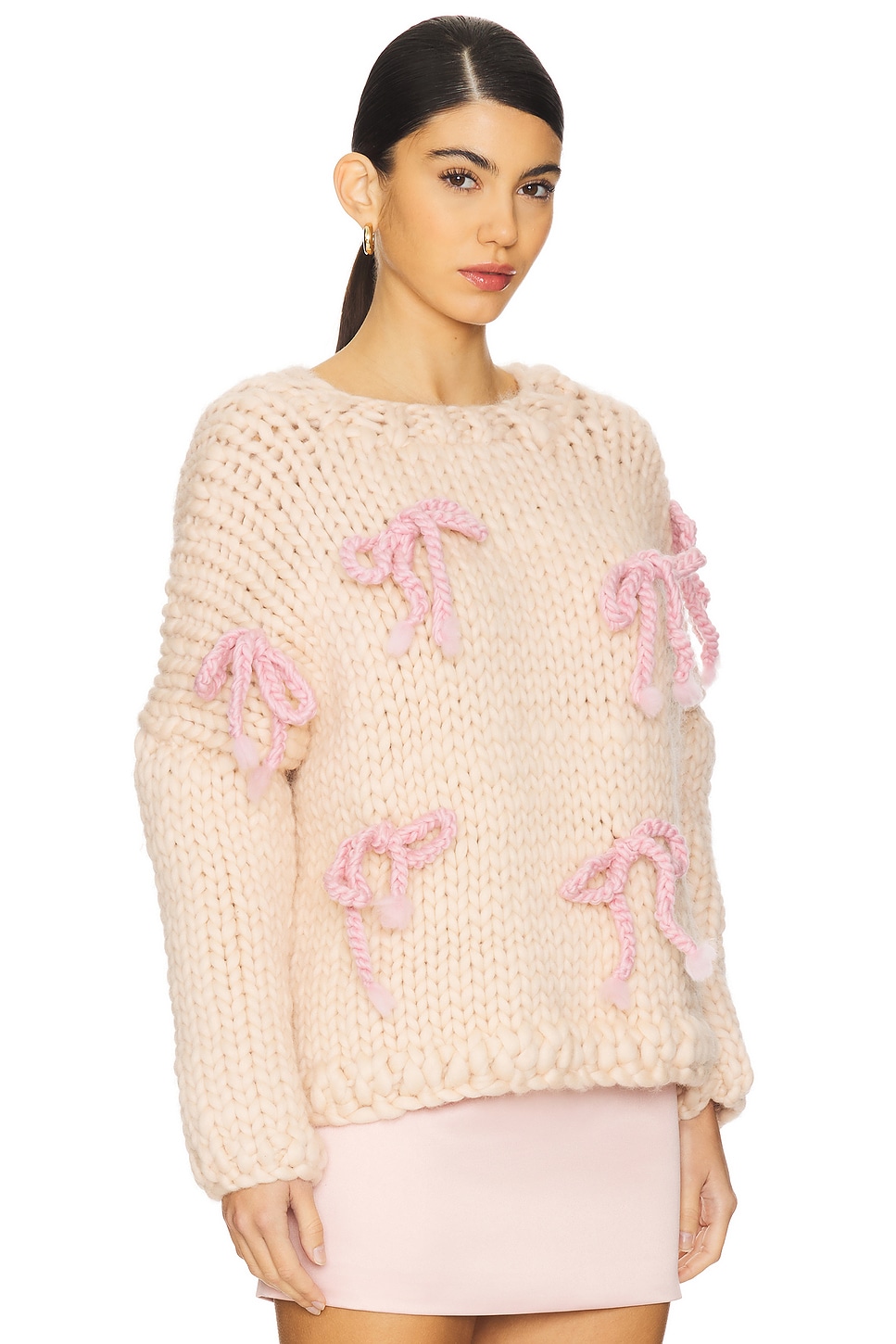 Hope Macaulay Cream Chunky Bow Sweater thumbnail