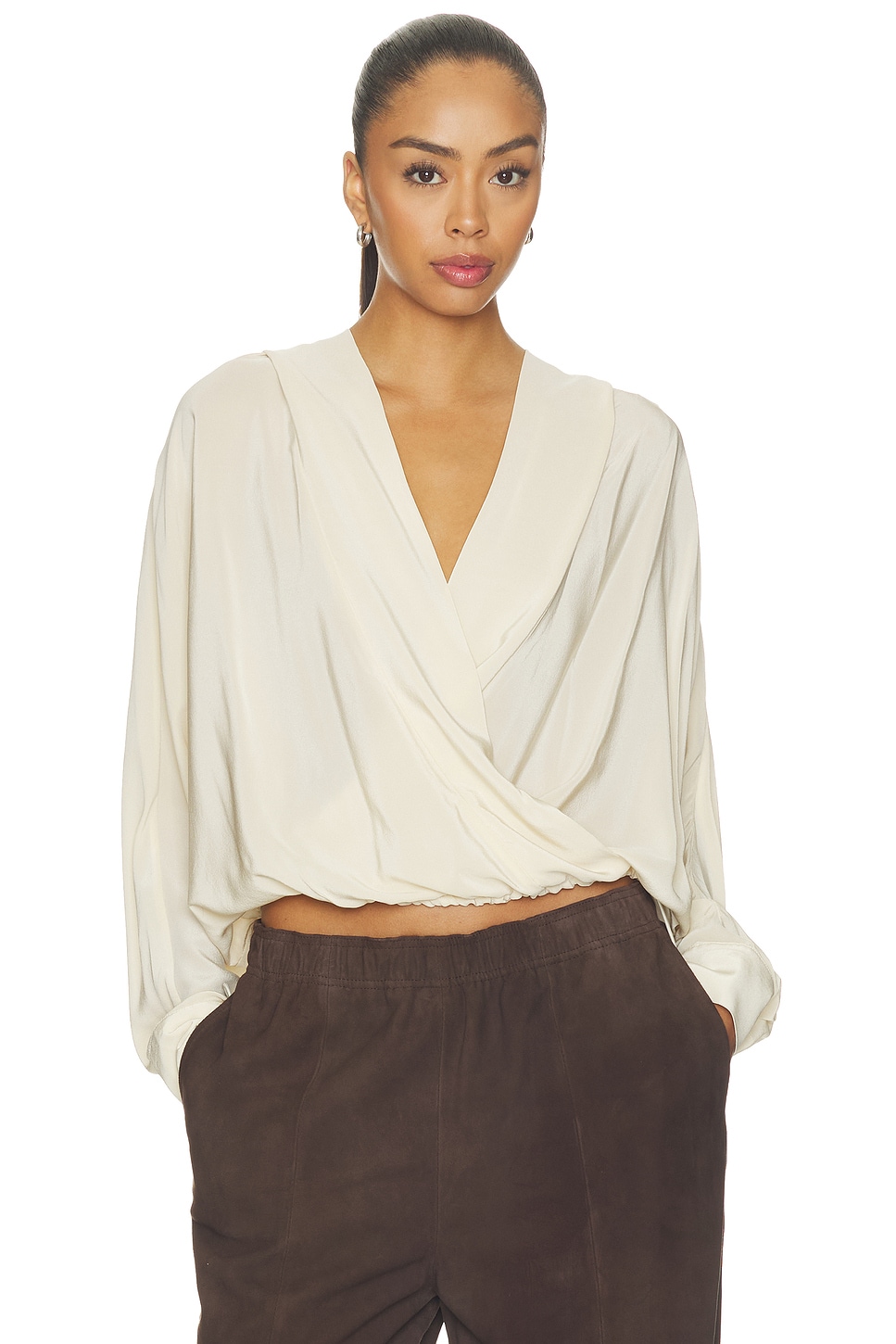 Sisi Silk Hooded Blouse - thumbnail 2