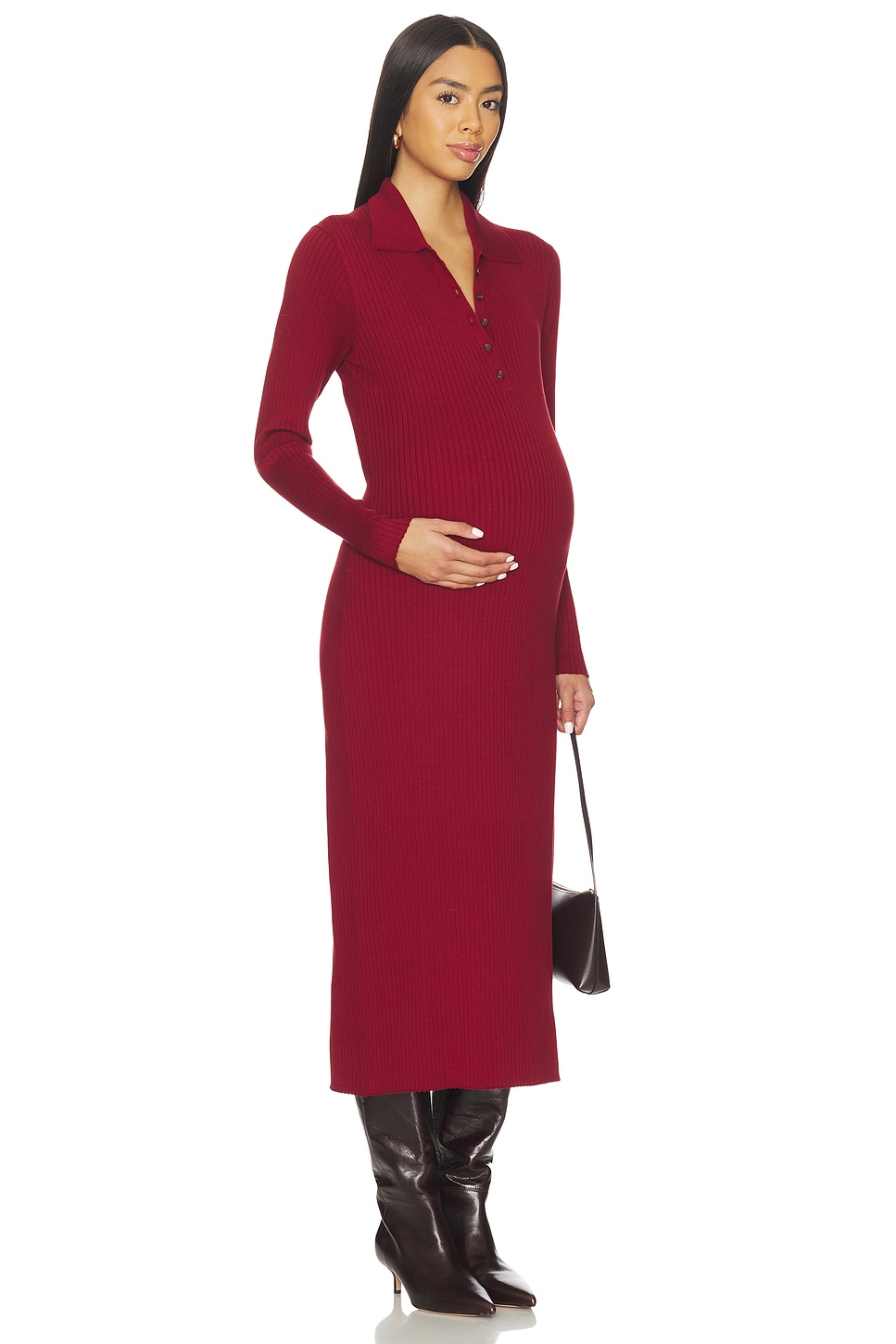 ankle length sweater dress Espresso Martini Sweater Dress in Pink – Impressions Online Boutique main image 1