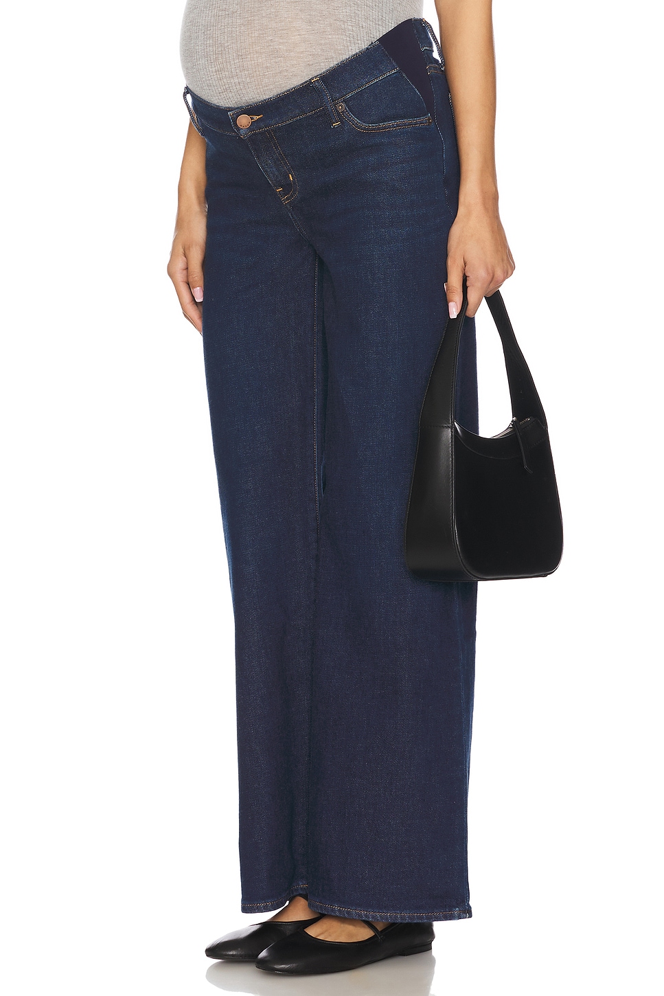 The Maternity Wide Leg Jeans - Thumbnail 1