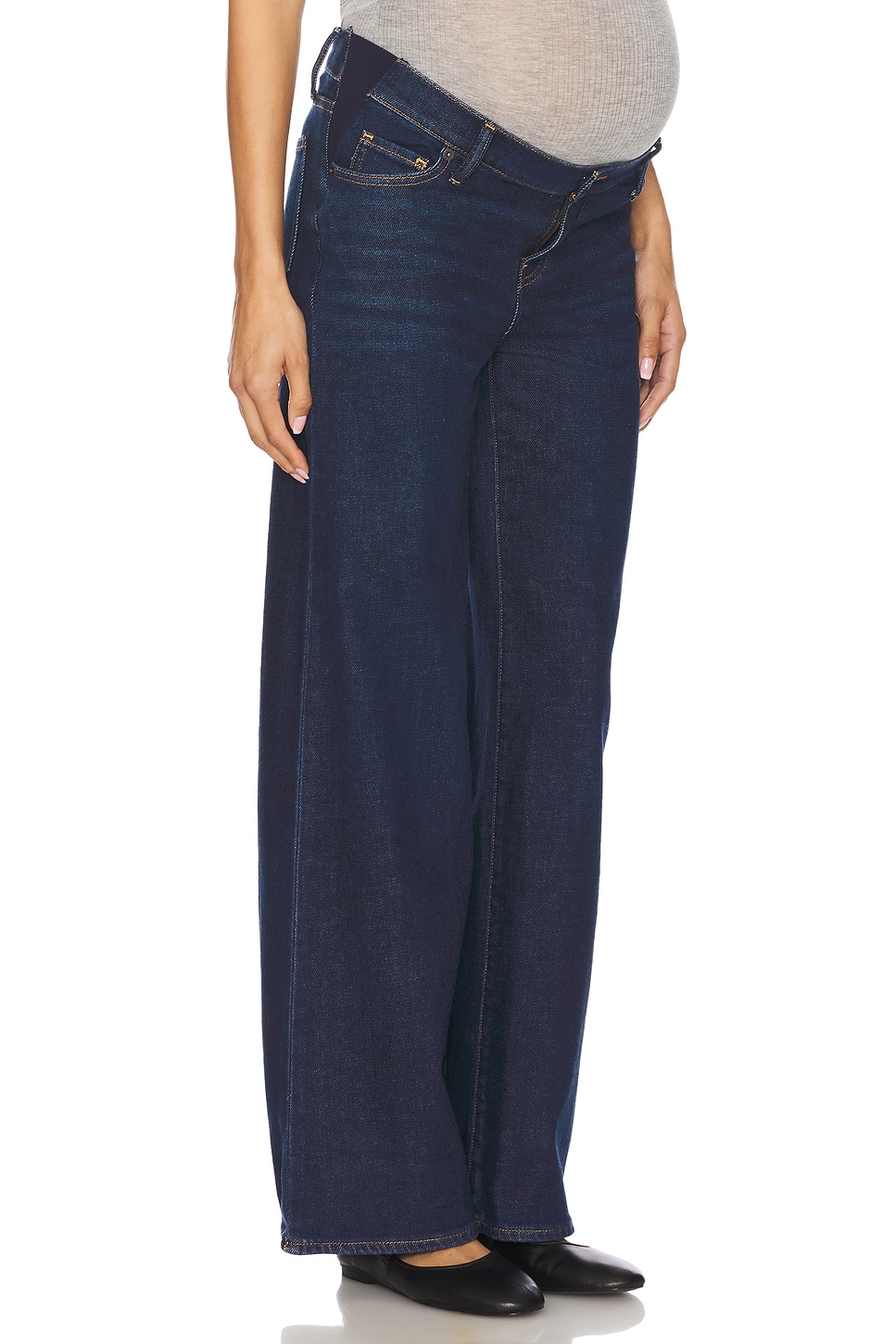 The Maternity Wide Leg Jeans - Thumbnail 3
