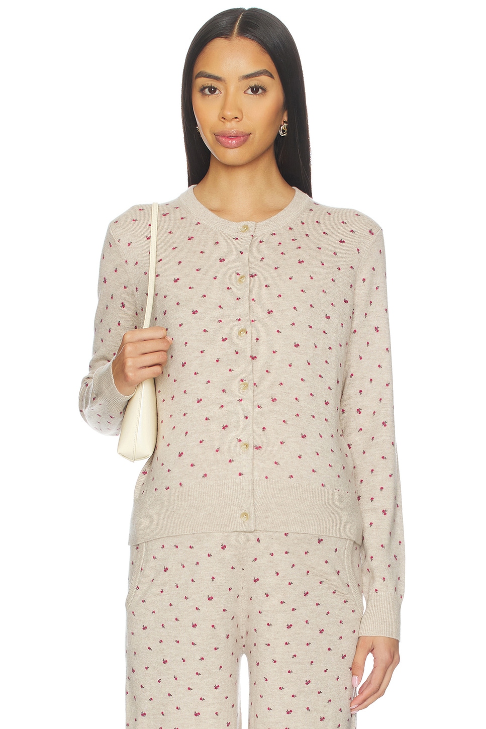 HATCH The Nora Floral Knit Cardigan