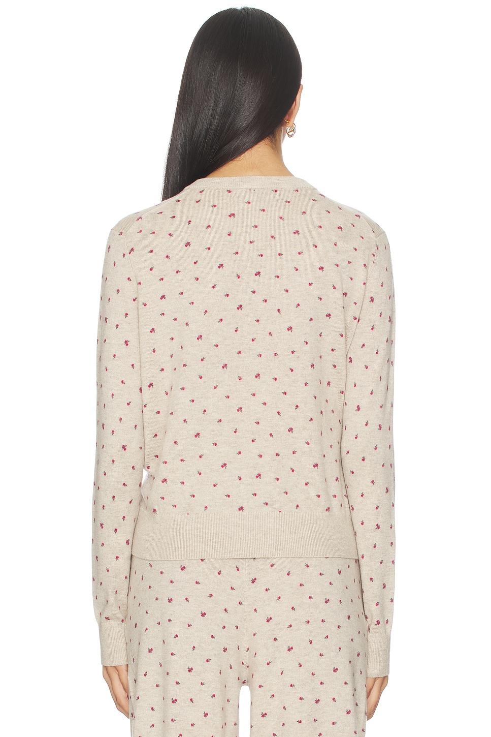 HATCH The Nora Floral Knit Cardigan