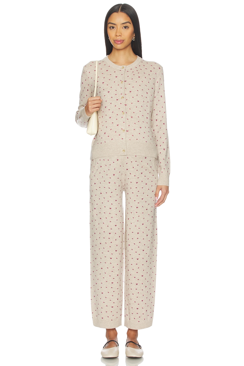 HATCH The Nora Floral Knit Cardigan