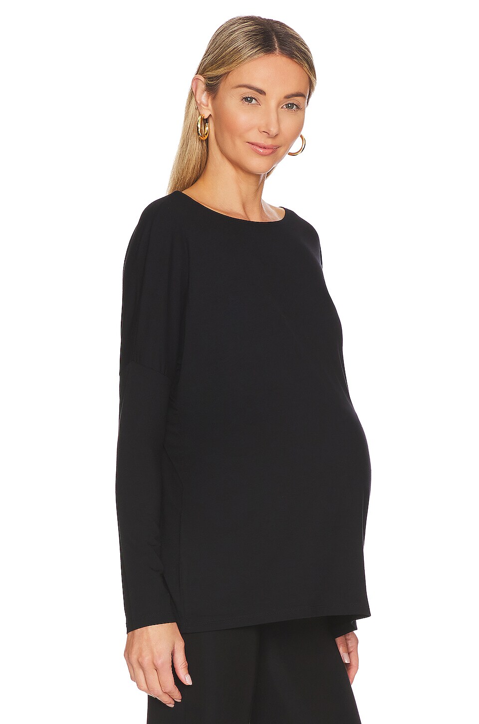 HATCH Maternity Longsleeve Tee in Black