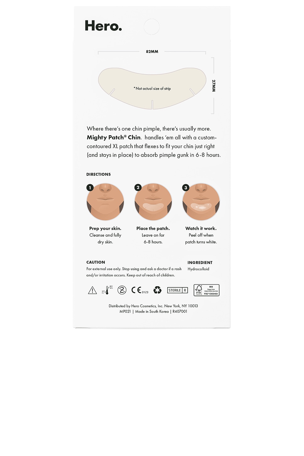 Mighty Patch Chin Pimple Patch 10 Count - thumbnail 3