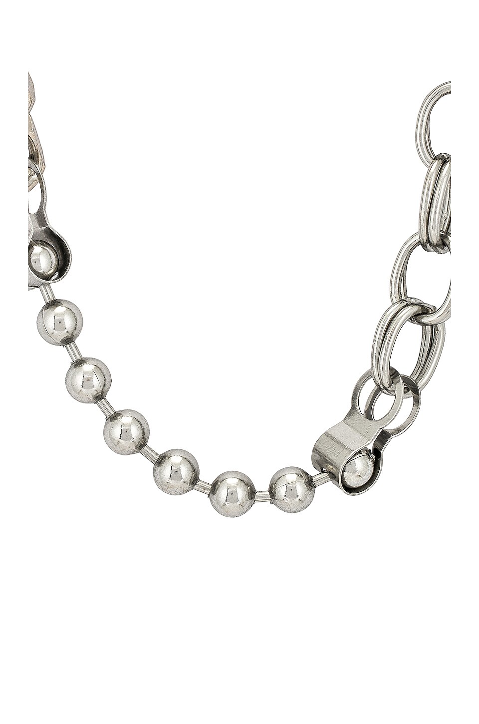 Heron Preston Multichain Necklace in silver