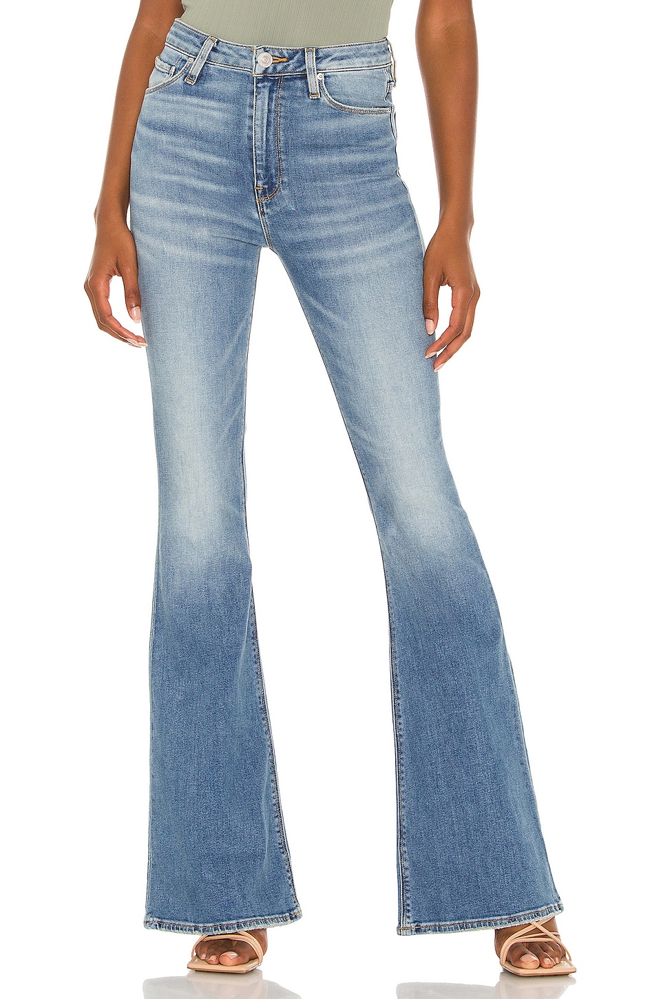 revolve.com | favorite Hudson Jeans Holly High Rise Flare Jean in Care Free