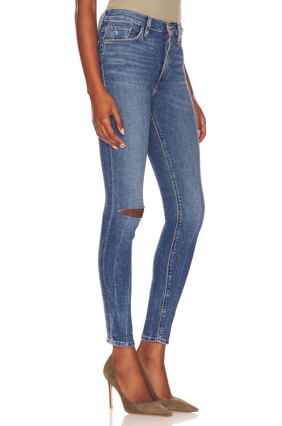 Hudson Jeans Barbara High Rise Super Skinny Ankle in Gravity