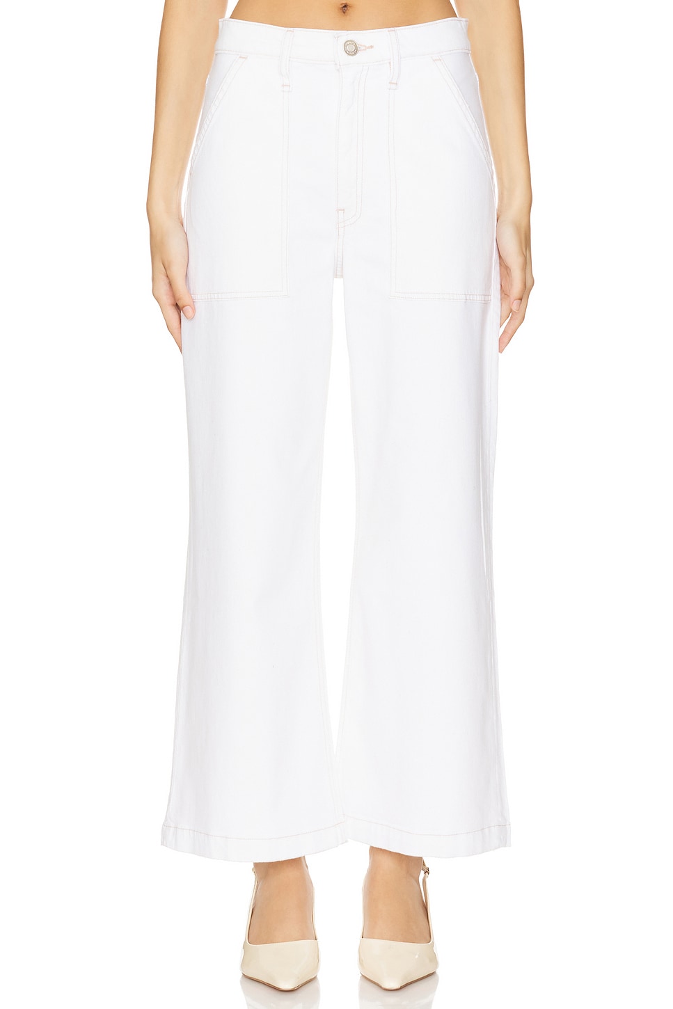Hudson Jeans Jodie Wide Leg in White REVOLVE