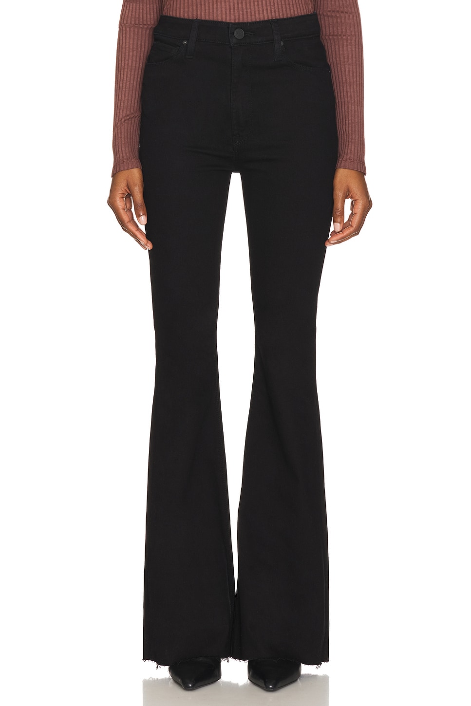 Hudson Jeans Jeans Wide Leg Noir HUDSON Jeans Womens Jodie Seamed