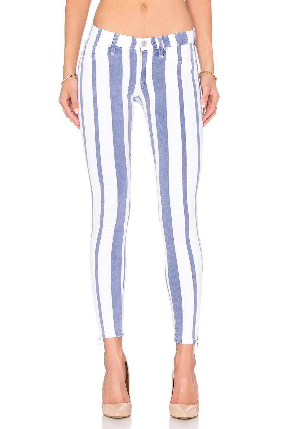 Hudson Jeans Krista Ankle Zip Super Skinny in Steamer REVOLVE