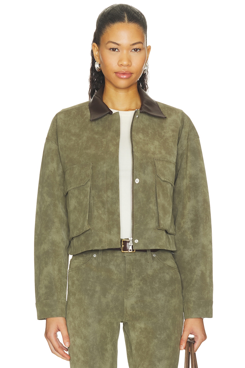 Faux Suede Chore Jacket