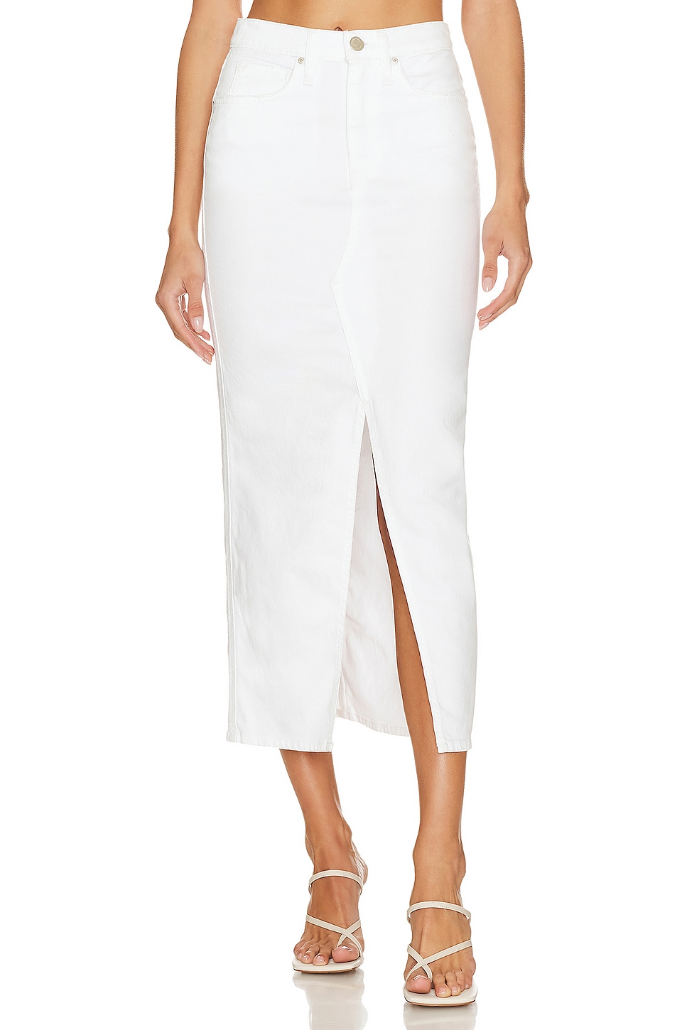 Hudson Jeans Reconstructed Skirt in White | REVOLVE