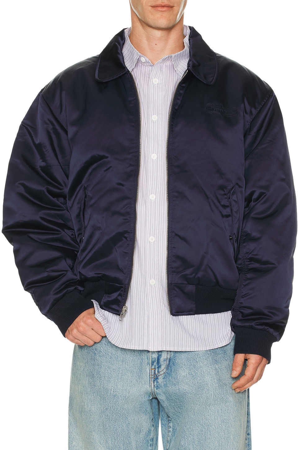 HUF Clothiers Reversible Flight Jacket in Navy | REVOLVE