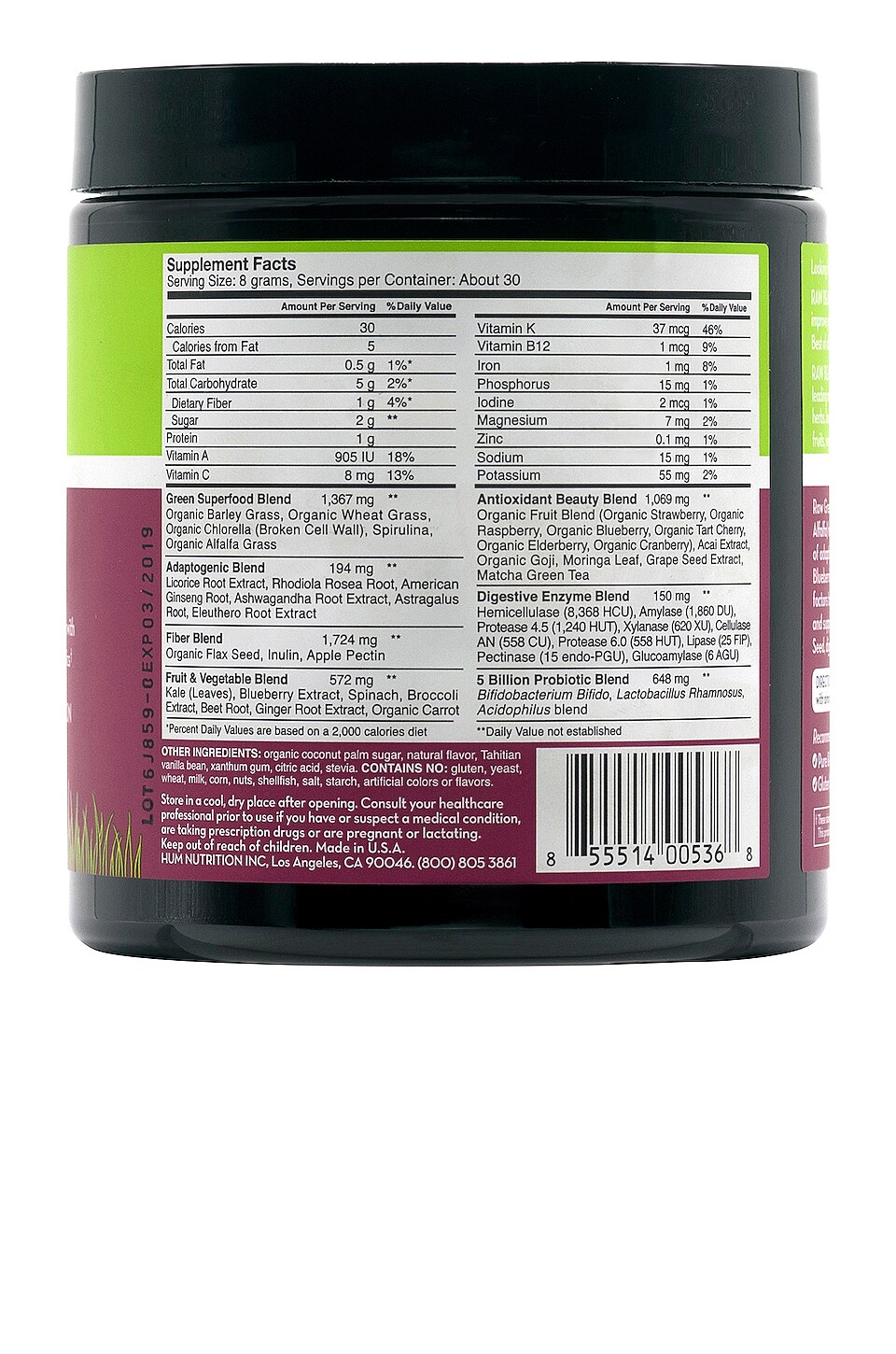 HUM Nutrition SUPPLÉMENT ORGANIC BEAUTY