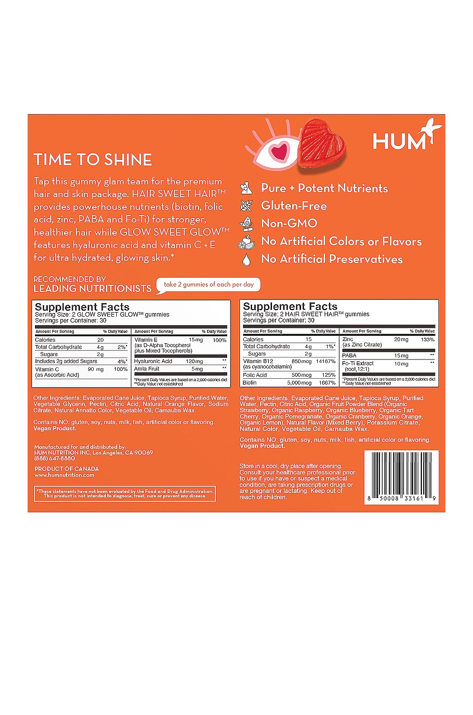 HUM Nutrition Gummy Glam Duo