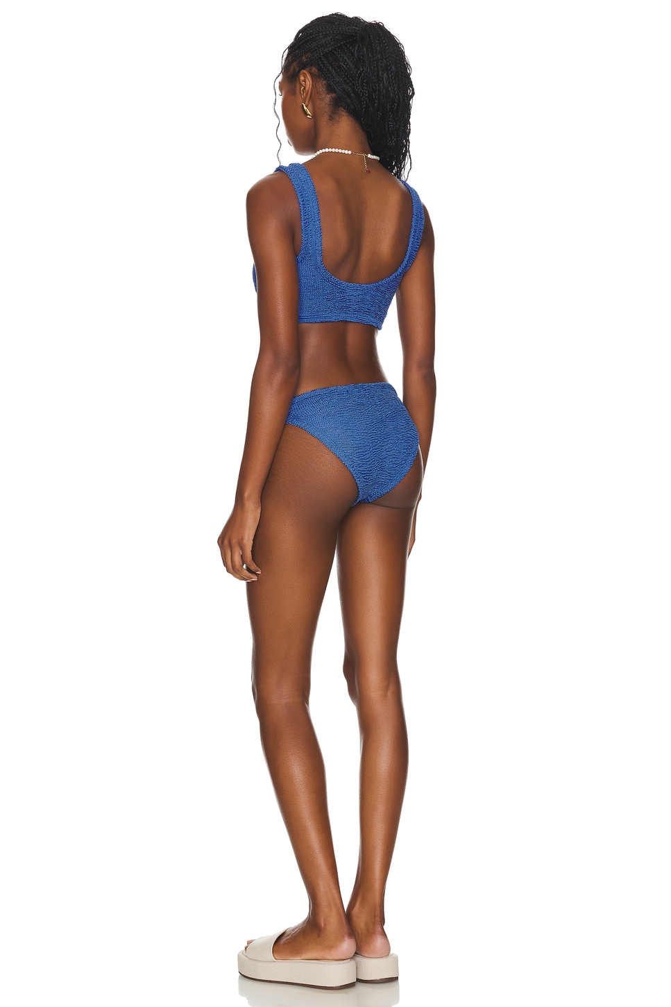 Hunza G Juno Bikini Set in Metallic Denim | REVOLVE