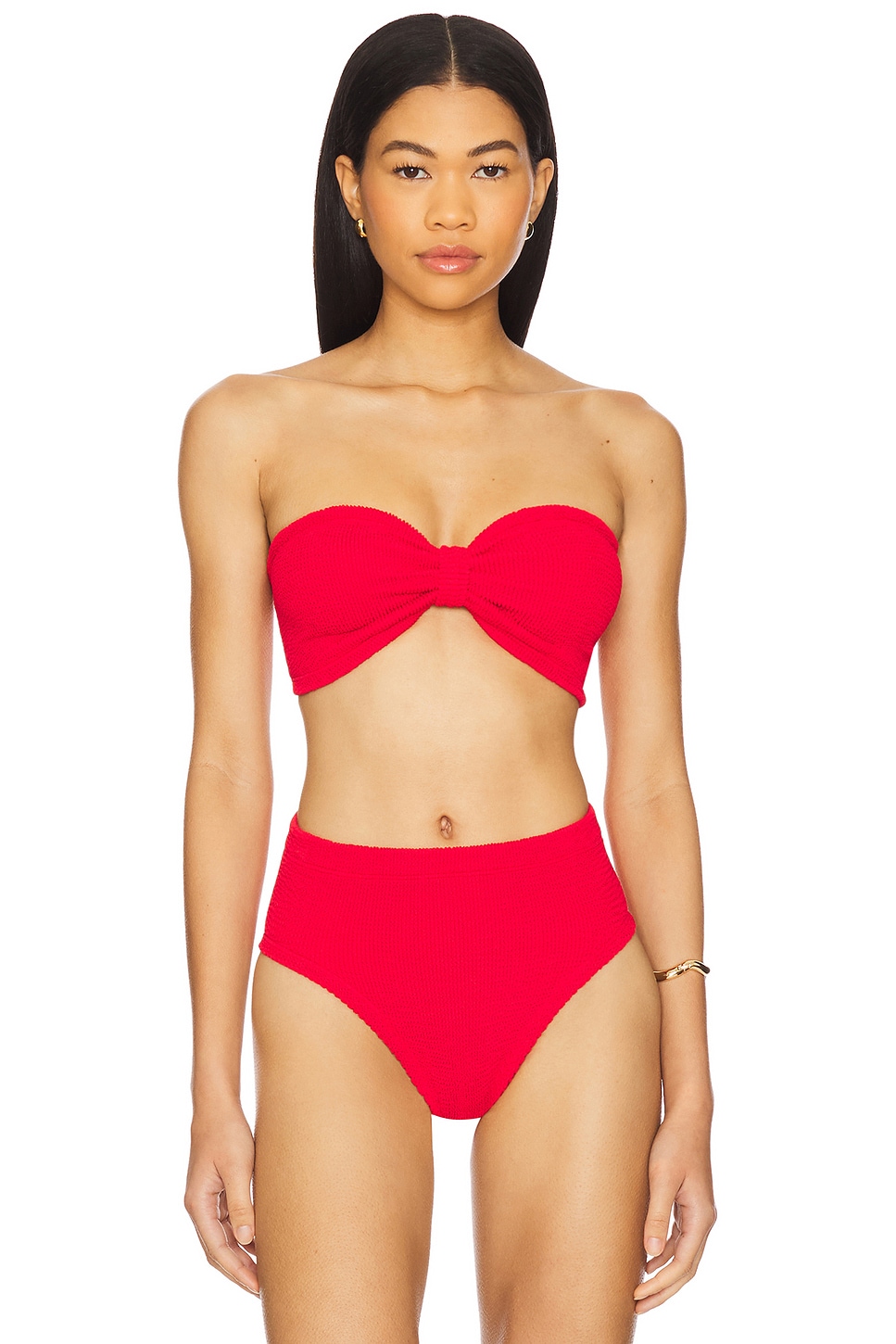 【関税込み】Hunza G レッド Tina ビキニ Tina Bikini - Red | One Size Swimwear | Hunza G