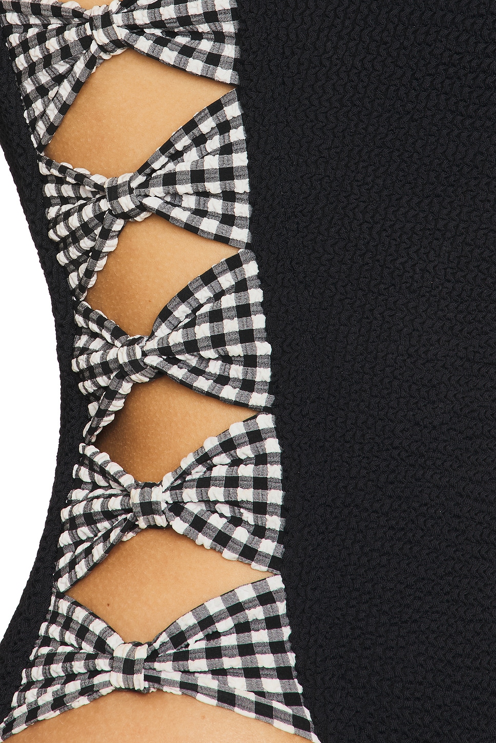 Hunza G Tiffany One Piece Swimsuit in Black & Black Gingham