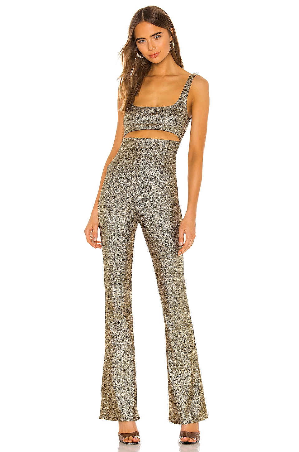 Revolve gold jumpsuit Clearance