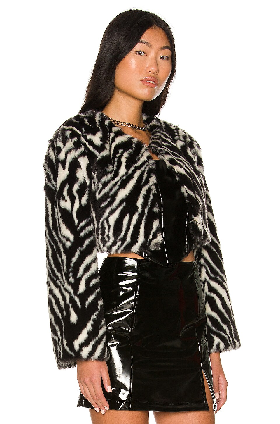 h:ours Kona Jacket in Black & White