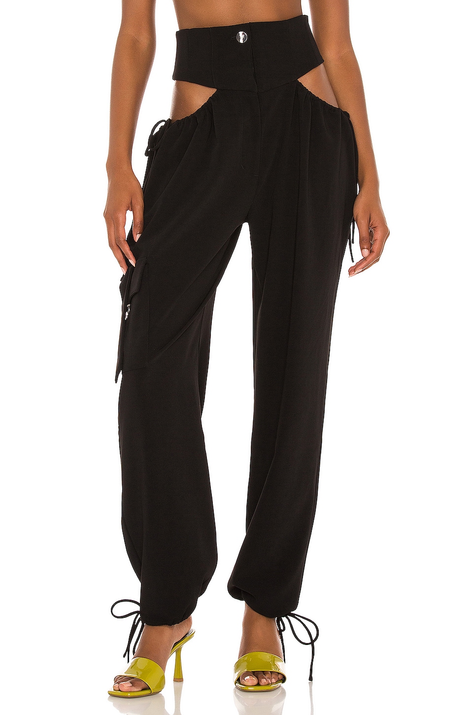 h:ours Suki Cutout Jogger in Black | REVOLVE