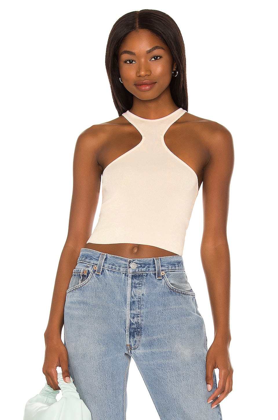h:ours Kyla Cropped Top Orange Apricot