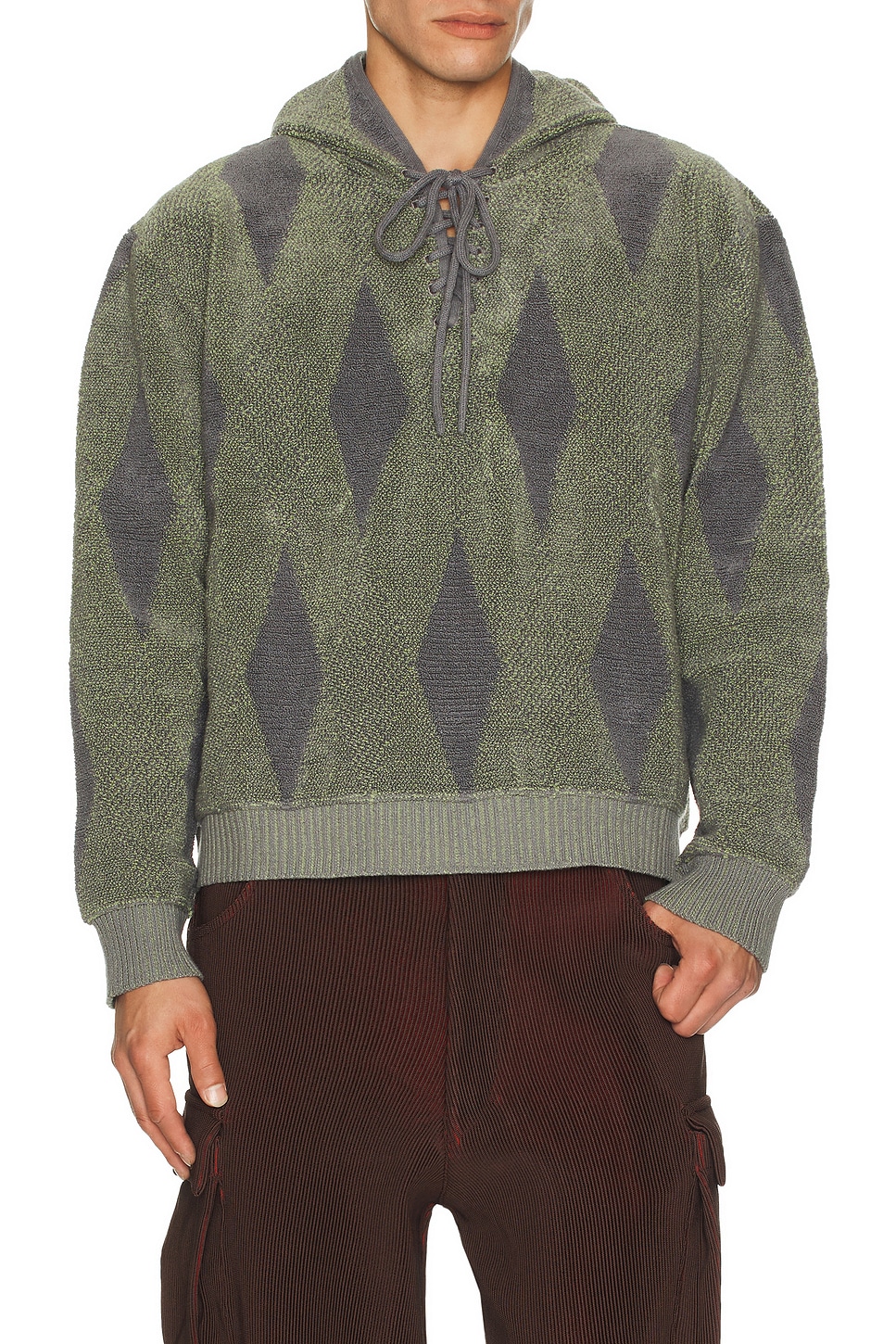 ISA BOULDER SMALL ARGYLE パーカー - Mint Whisper | REVOLVE