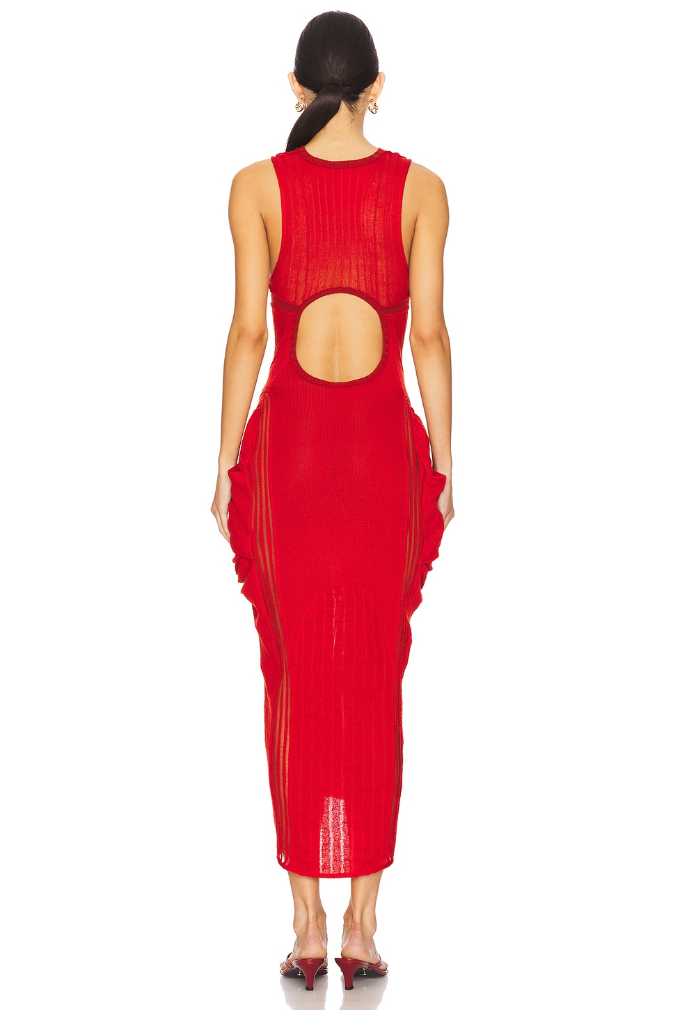 mauve ribbed strappy cut out detail bodycon dress Martina A Kesim Gelinlik Cute Girl in Party Size:2XL (Now Available)