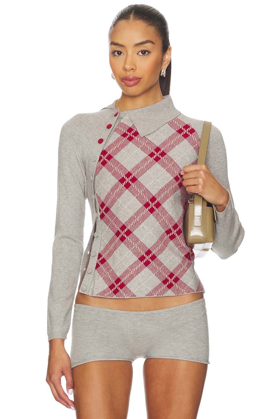 ISA BOULDER - Tartan Asymmetric Top | Plush