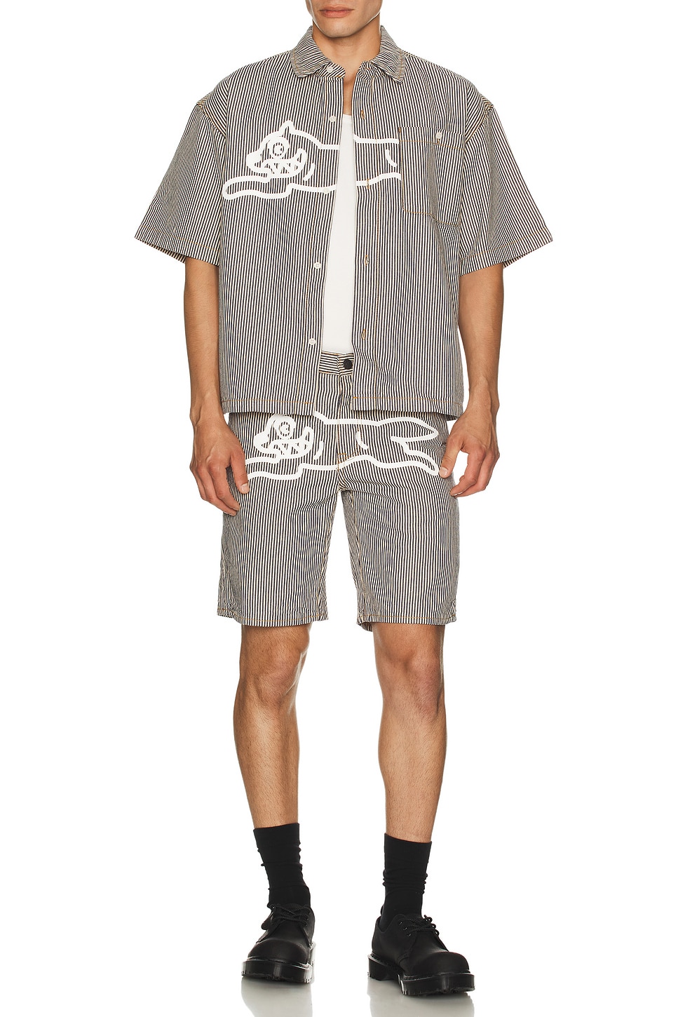 Pin Short Sleeve Woven Shirt