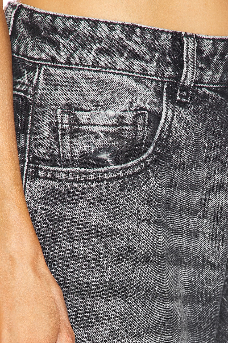 Icon Denim Bea Daddy Wide Leg Jeans in Black | REVOLVE