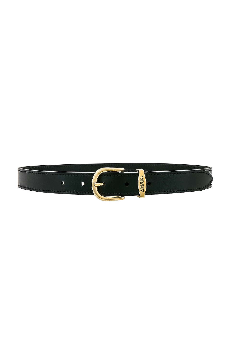Isabel Marant Zadd Belt in Black & Gold | REVOLVE