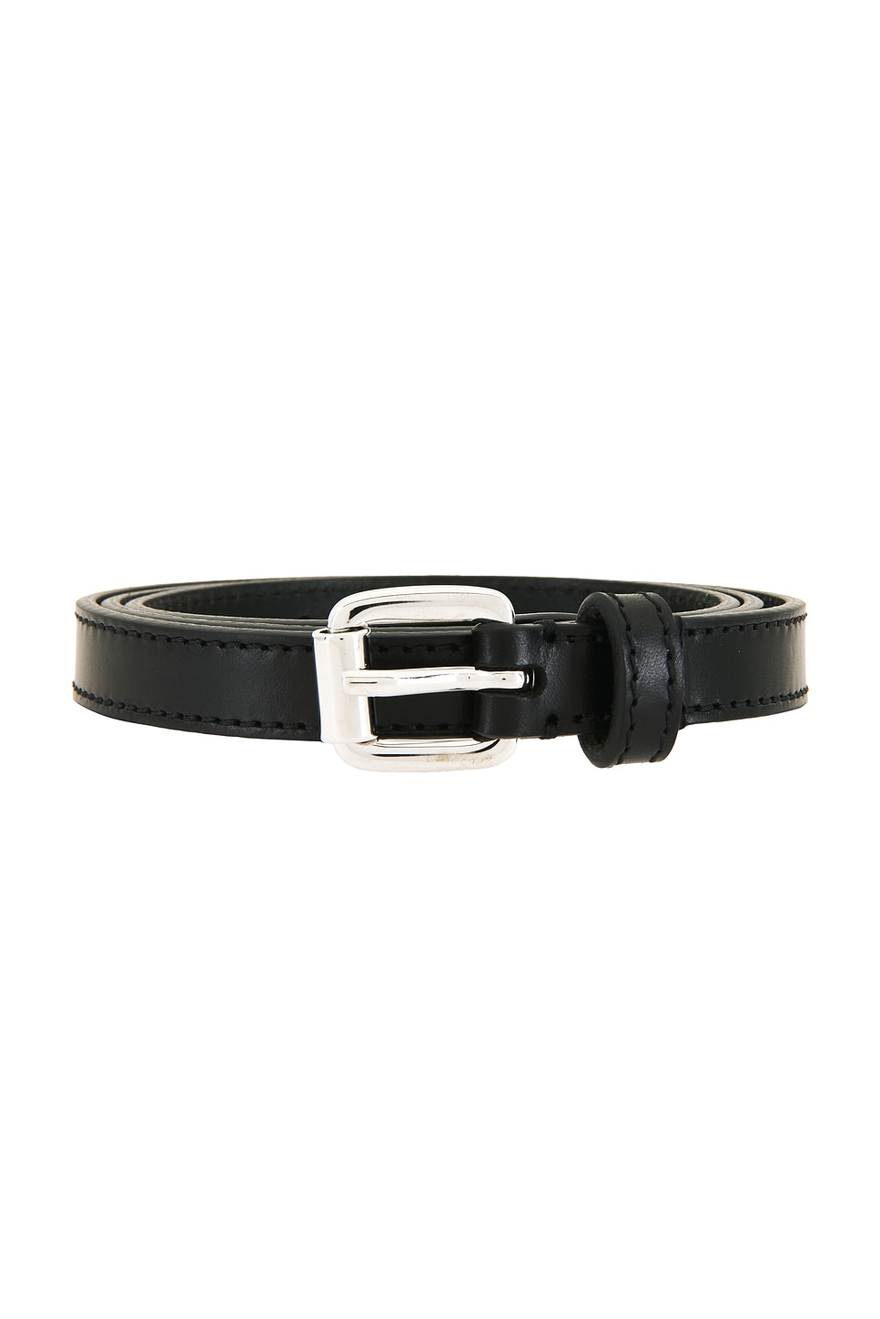 Isabel Marant Chelsea Skinny Leather Belt Black Silver Size 80 Italy NWT LilianaBelt_BlackSilver_01.jpg  main image 4